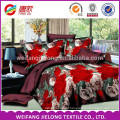 2016 hot sale high quality microfiber In stock 3D beatiful disign 100% polyester bedding sets for Russia and CIS